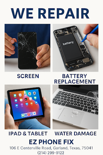 EZ PHONE FIX | iPhone, Samsung, PS5, iPad & Computer Repair in Garland | Reparación de Teléfonos